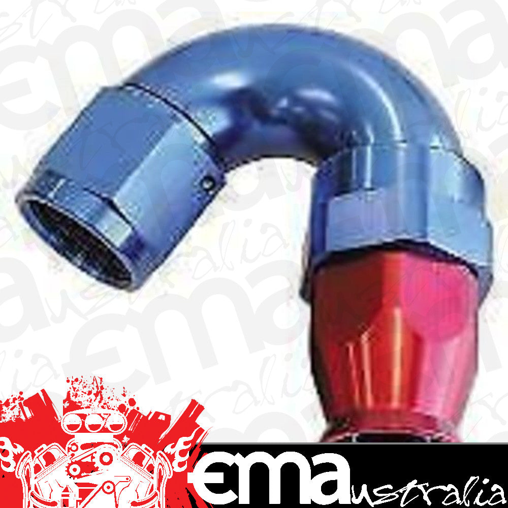 Aeroflow 200 & 250 series braided hose 150 Deg -12AN Full Flow Teflon End Blue 1 Piece Fullflow Aeroflow Performance Products AF575-12D