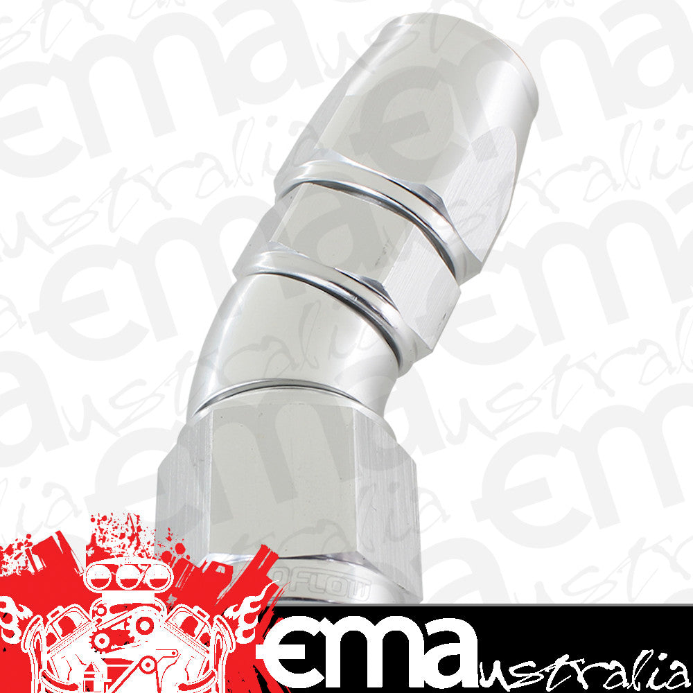 Aeroflow AF577-03DS 30 Deg -3AN Full Flow Teflon Hose End Silver 1 Piece Fullfl