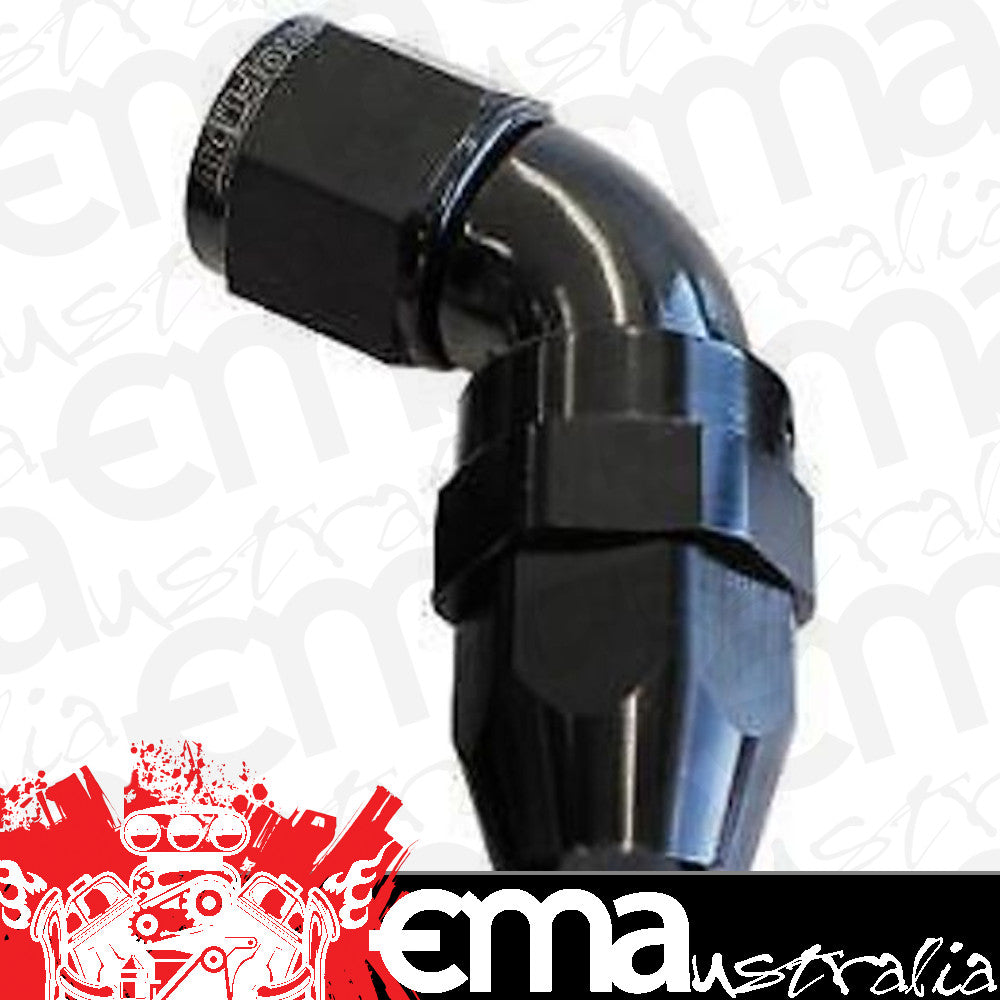 Aeroflow AF578-08DBLK 60 Deg -8AN Full Flow Teflon Hose End Black 1 Piece Fullflo