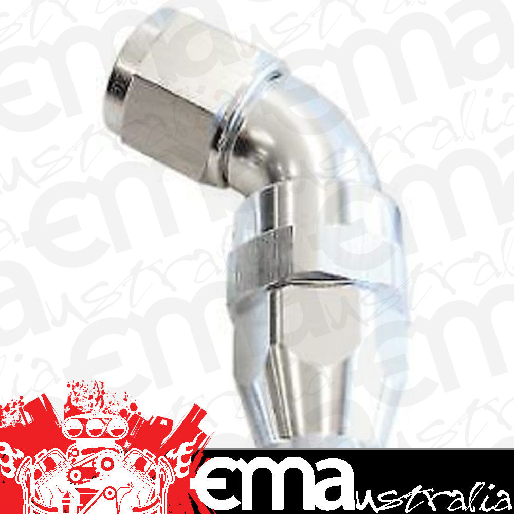 Aeroflow 200 & 250 series braided hose 60 Deg -8AN Full Flow Teflon End Silver 1 Piece Fullfl Aeroflow Performance Products AF578-08DS