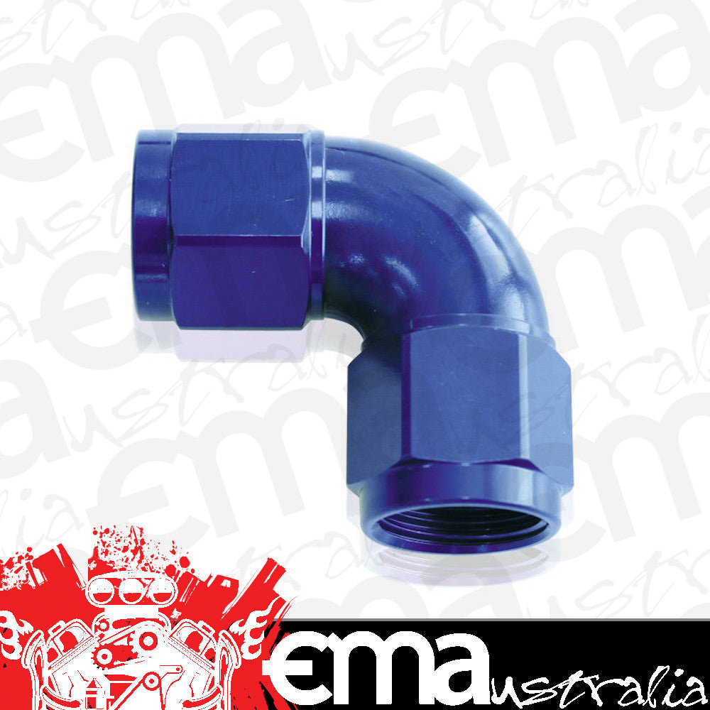 Aeroflow AF583-10 -10AN 90 Deg Swivel Coupler Blue Billet Full Flow 1 Piece