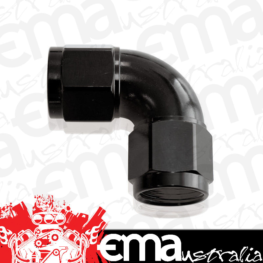 Aeroflow AF583-10BLK -10AN 90 Deg Swivel Coupler Black Billet Full Flow 1 Piece