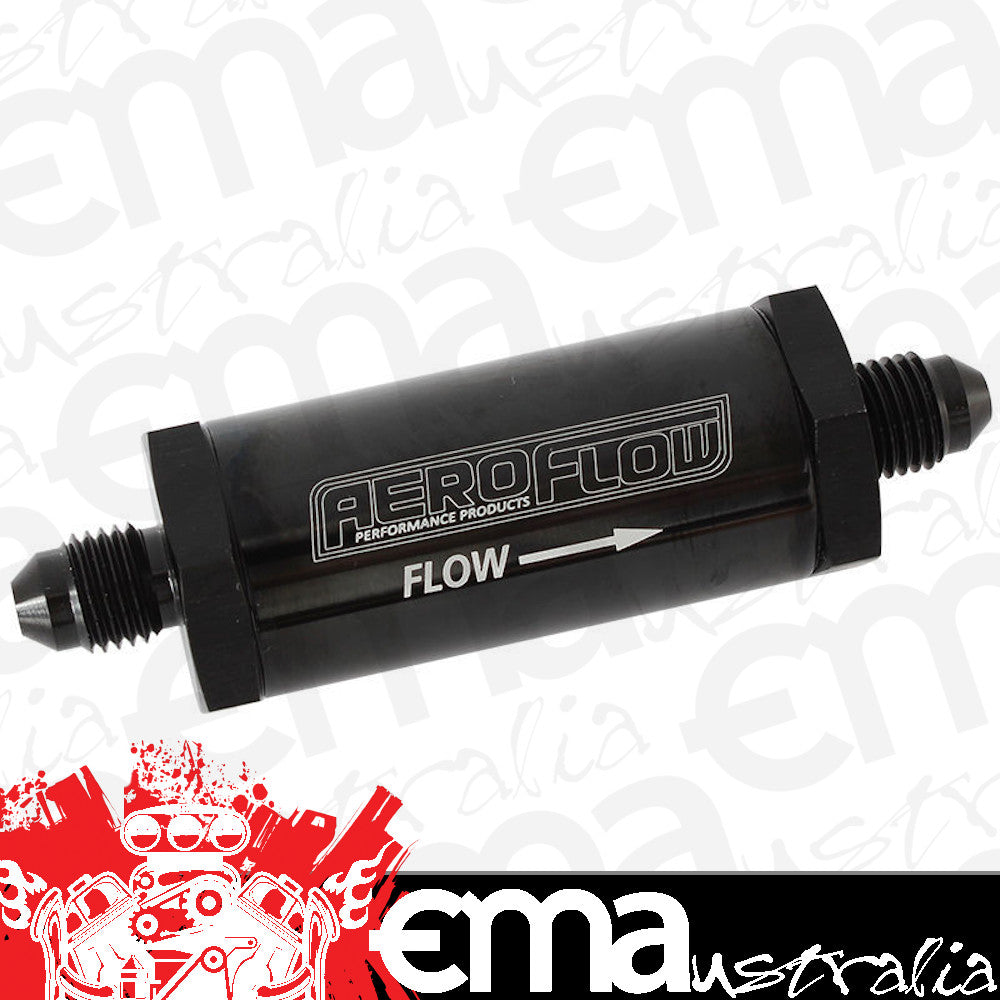 Aeroflow Performance Products AF607-03BLK 3AN Inline Fuel & Oil Filter Blue 30 Micron Washable