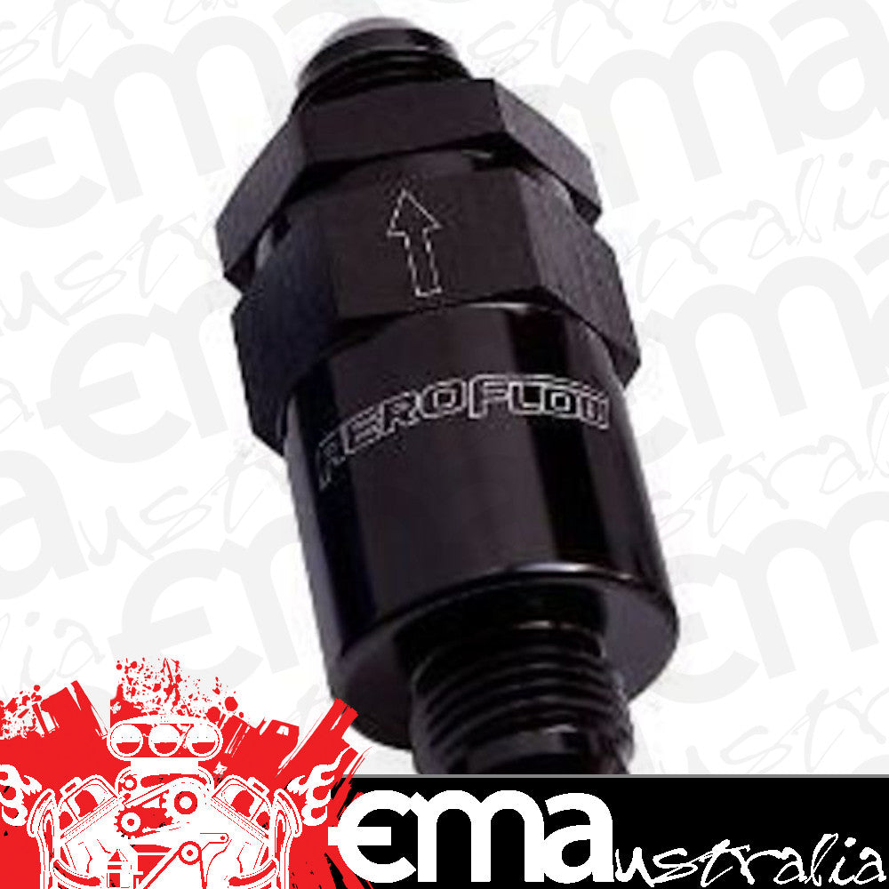 Aeroflow Performance Products AF609-06BLK Billet Fuel Filter -6AN Black 30 Micron Bronze Filter