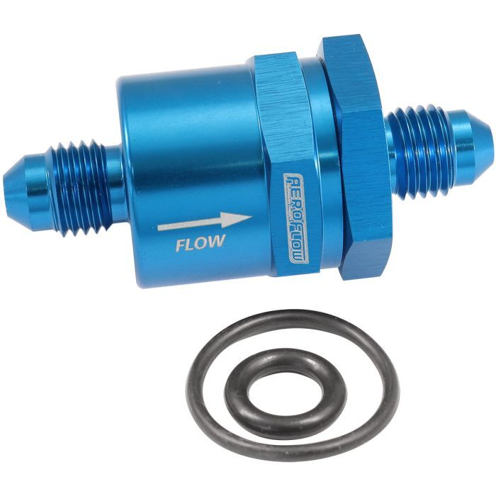 Aeroflow Inline Check Valve -4AN Blue