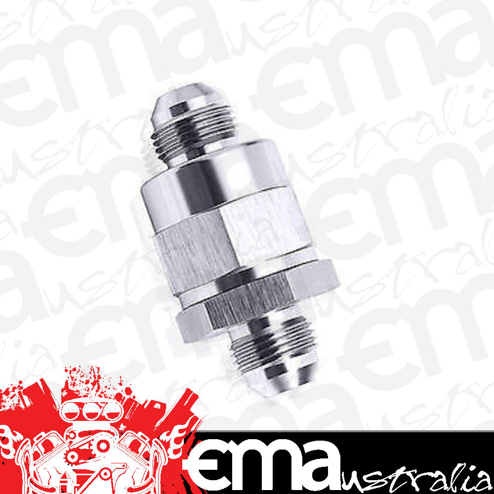Aeroflow AF612-08S Check Valve Inline -8AN Silver / One Way Valve