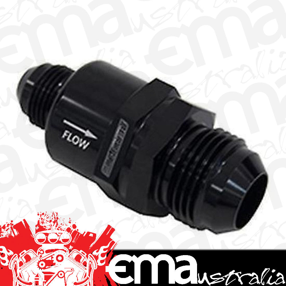 Aeroflow AF612-12-08BLK Check Valve Inline -12 to -8Anblack / One Way Valve Stepped