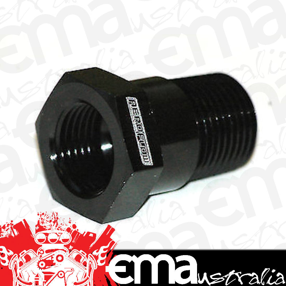 Aeroflow AF660-06BLK Temperature Probe Adapter Black 3/8" Male 5/8" Female