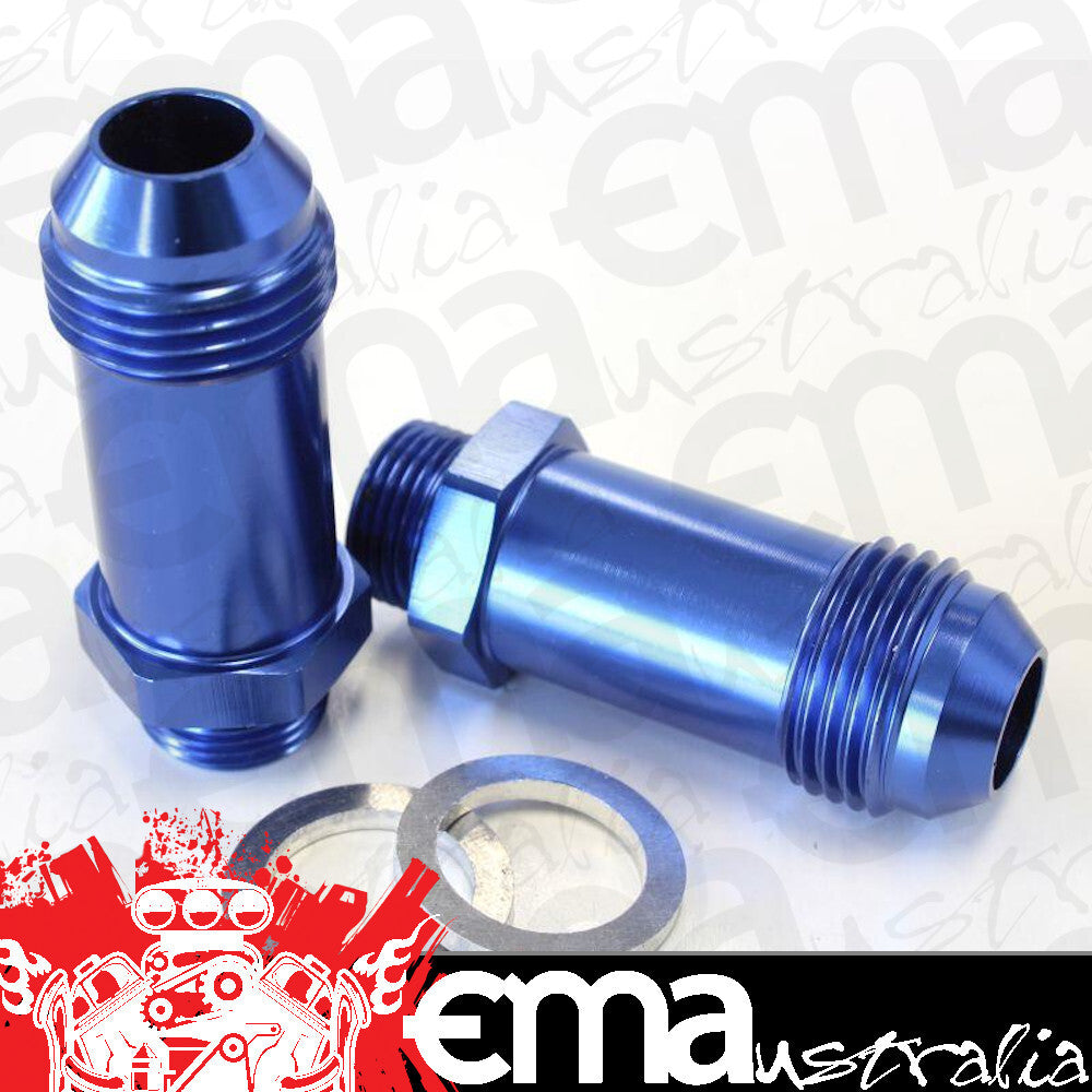Aeroflow AF701-08 Barry Grant Demon Inlet Titting -8AN Blue 9/16" 45mm Long to -8An