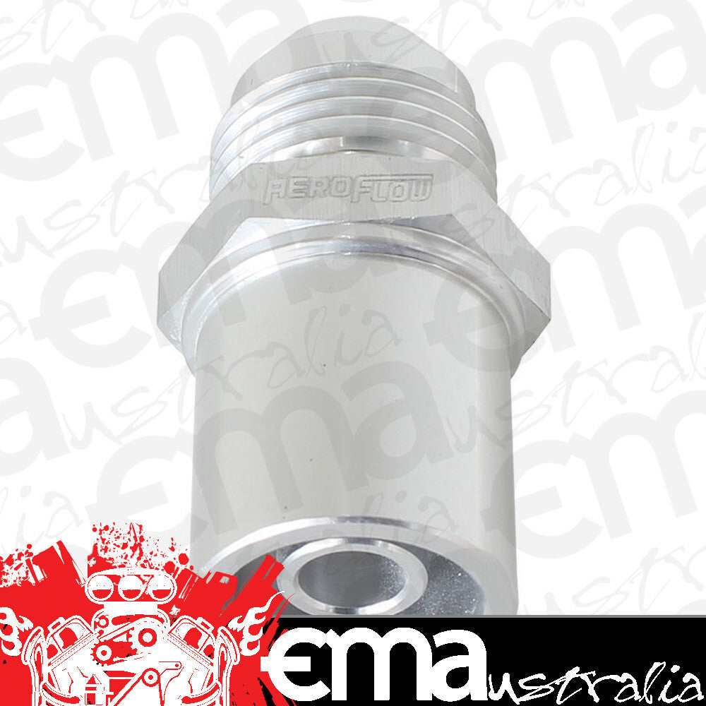 B Push In Cover Breather Adapterto -8AN Silver Ba to Fg Front Aeroflow Performance Products AF708-08FS