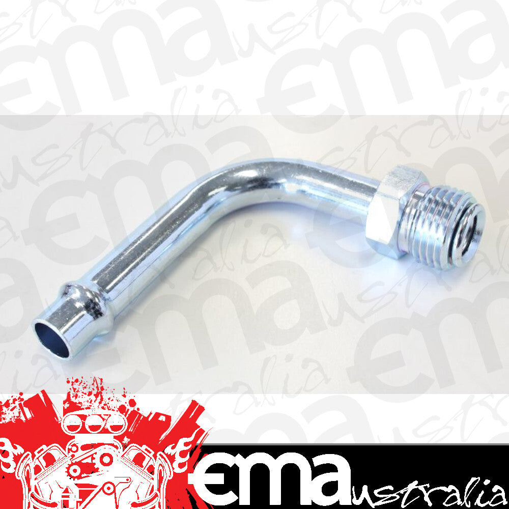 Aeroflow AF714-27 Holley Carb Inlet Fittings 5/8Inverted to 3/8" Barb 90 Deg