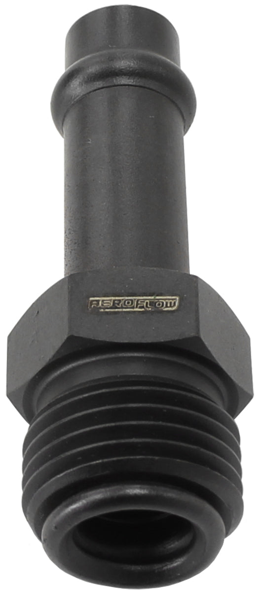 Aeroflow AF714-31BLK Holley Carb Inlet Fittings 5/8Inverted to 3/8" Barb Straight
