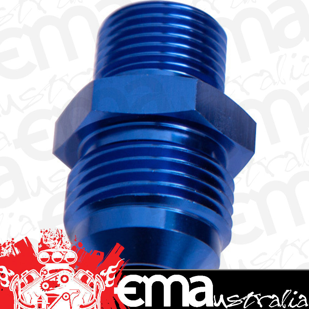 Aeroflow AF730-08 Metric M12 x 1.25 to -8AN Blue Male M12x1.25mm to -8An