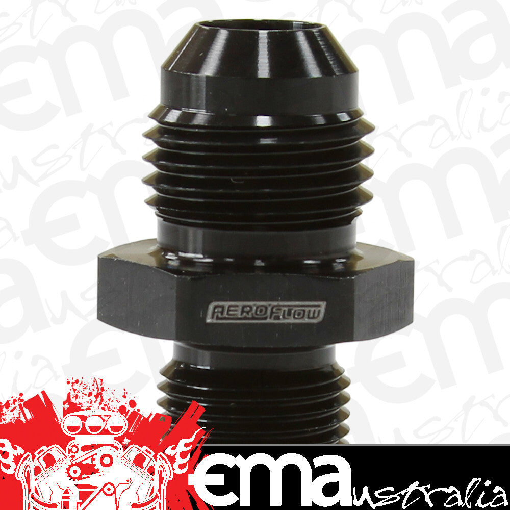 Aeroflow AF738-06BLK Metric M12 x 1.0mm to -6AN Black Male M12x1.0mm to -6An