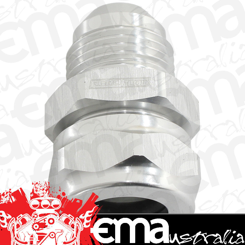 Aeroflow AF741-08-08S 1/2" Barb to -8AN Adapter Silver Convert Male Barb to An