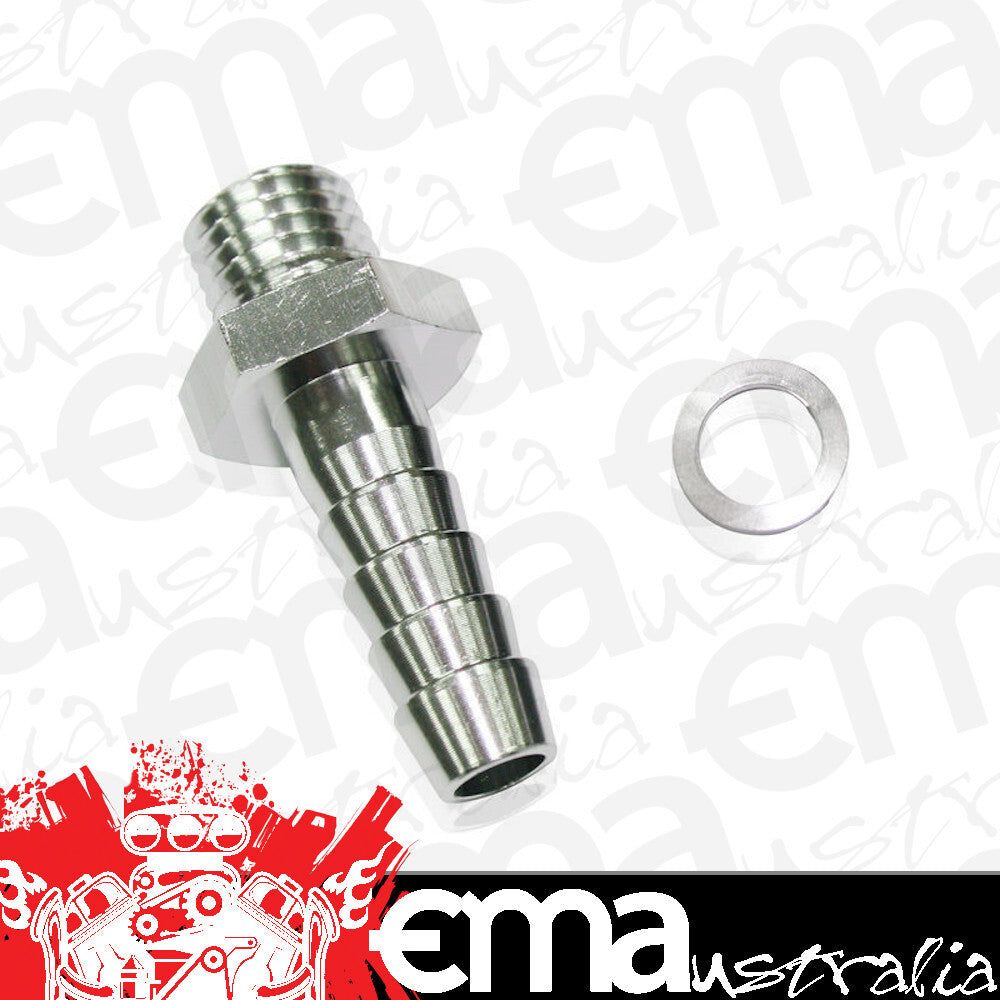 Aeroflow Performance Products AF746-04S Metric M14 x 1.5 to 5/8" Barb Silver Use with 49-1015 Pump