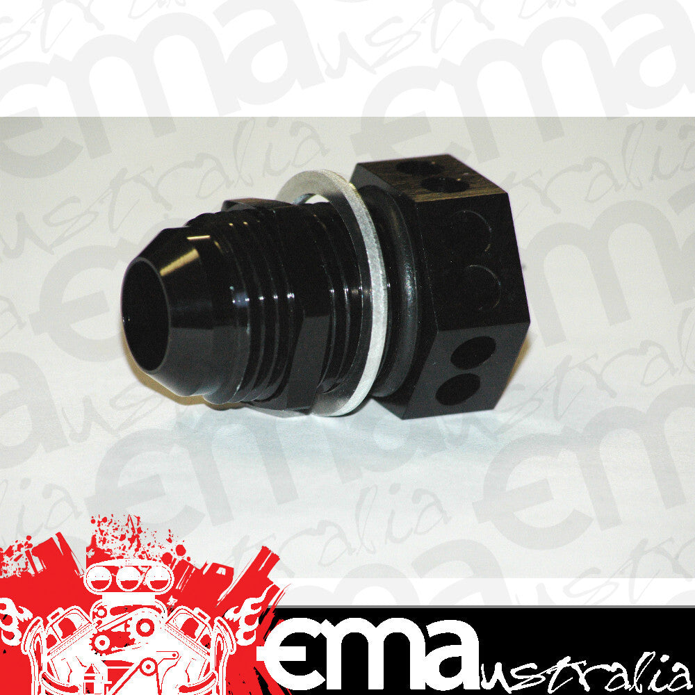 Aeroflow AF777-10BLK Bolt In -10AN Breather Cast Or Fabricated Covers Black