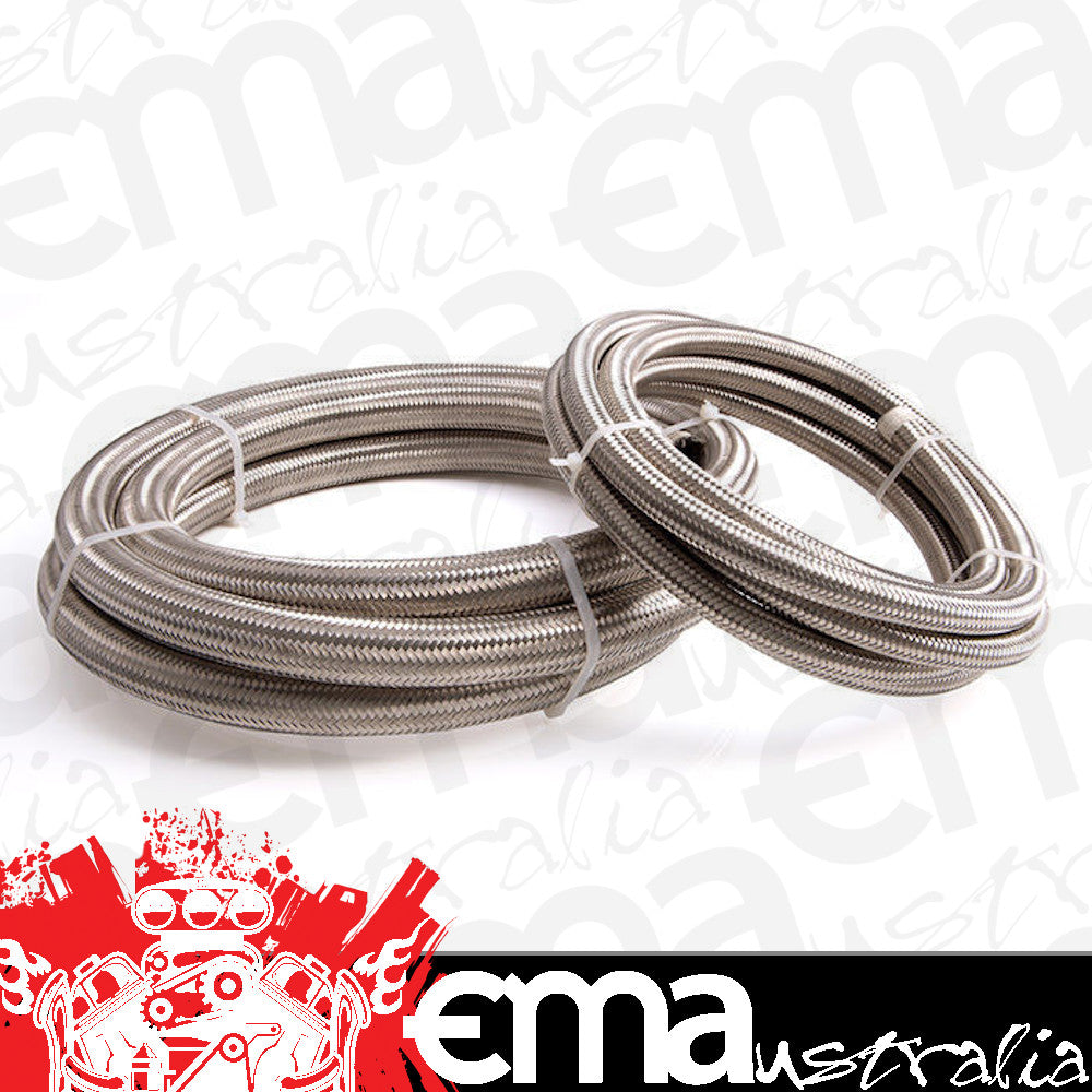 Aeroflow Performance Products AF800-06-2M #6 Nylon Braided A/C Hose Stainless Outer 2 Meter Length