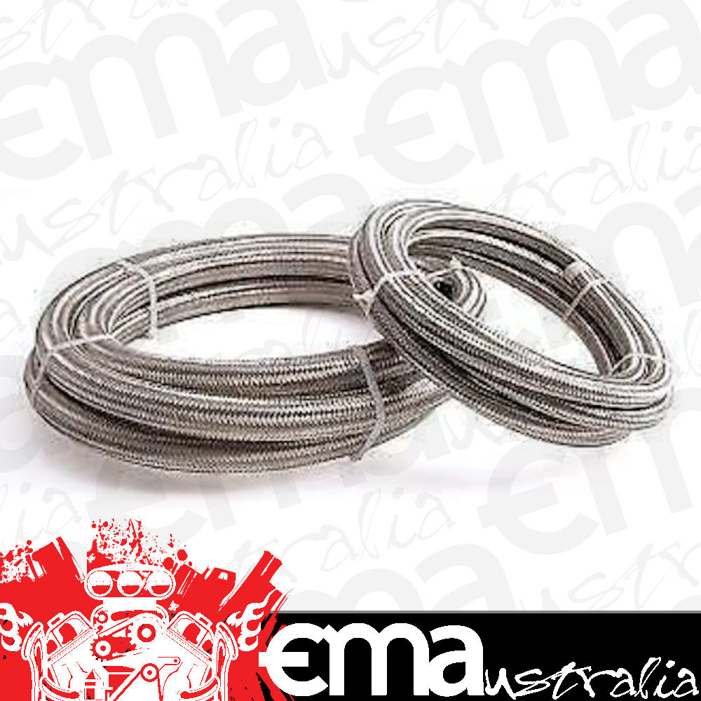 Aeroflow Performance Products AF800-08-3M #8 Nylon Braided A/C Hose Stainless Outer 3 Meter Length