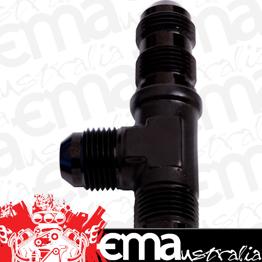 Aeroflow AF804-20BLK Male -20AN Tee Bulkhead On Runblue Male -20AN Nut Seperate