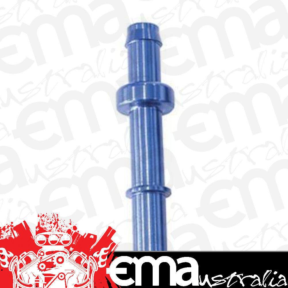 Aeroflow AF810-05 5/16" Male Tube to 8mm / 5/16" Barb Blue Adapter