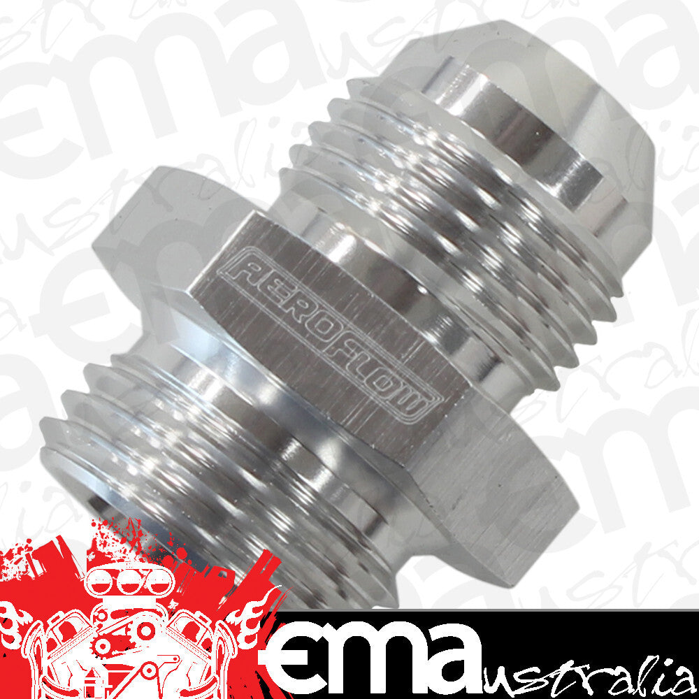 BSPP to Straight Male Flare Adapter 1/2" to -8AN (Silver) (AF812-08S)