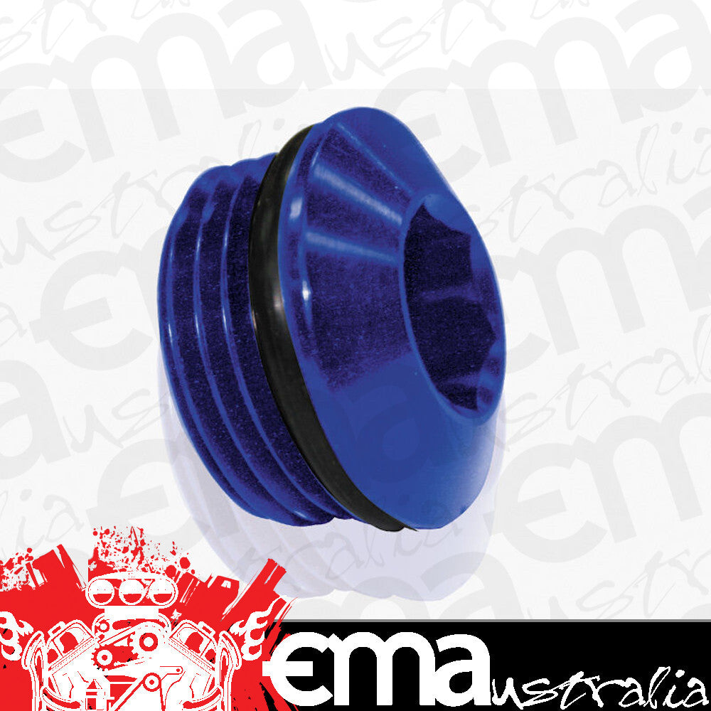 Fuel cells & catch cans ORB Slimline Port Plug -8AN Blue Finish Aeroflow Performance Products AF813-08