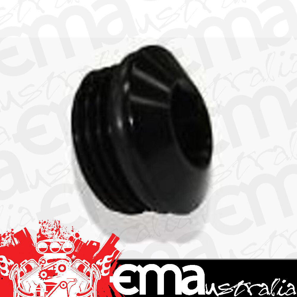 Aeroflow Performance Products AF813-08BLK ORB Slimline Port Plug -8AN Black Finish