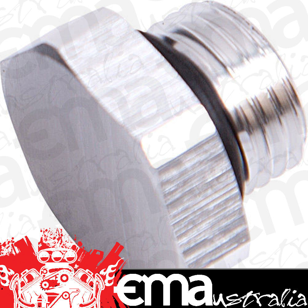 Fuel cells & catch cans ORB Hex Port Plug -8AN Silver Finish Aeroflow Performance Products AF814-08S