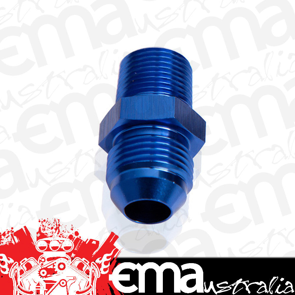 Aeroflow AF816-03-08 Male Flare -3AN to 1/2" NPT Blue Male Flare to NPT Adapter