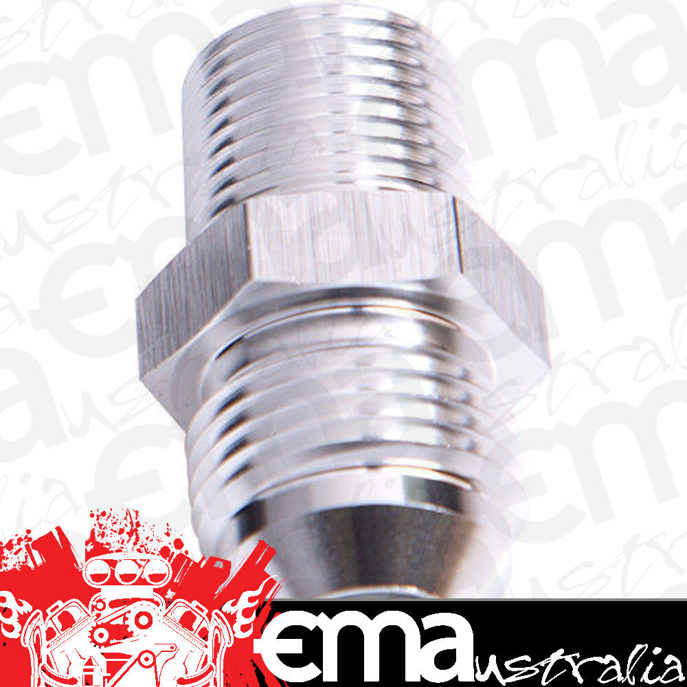 Aeroflow Performance Products AF816-06S Male Flare -6AN to 1/4" NPT Silver Male Flare to NPT Adapt