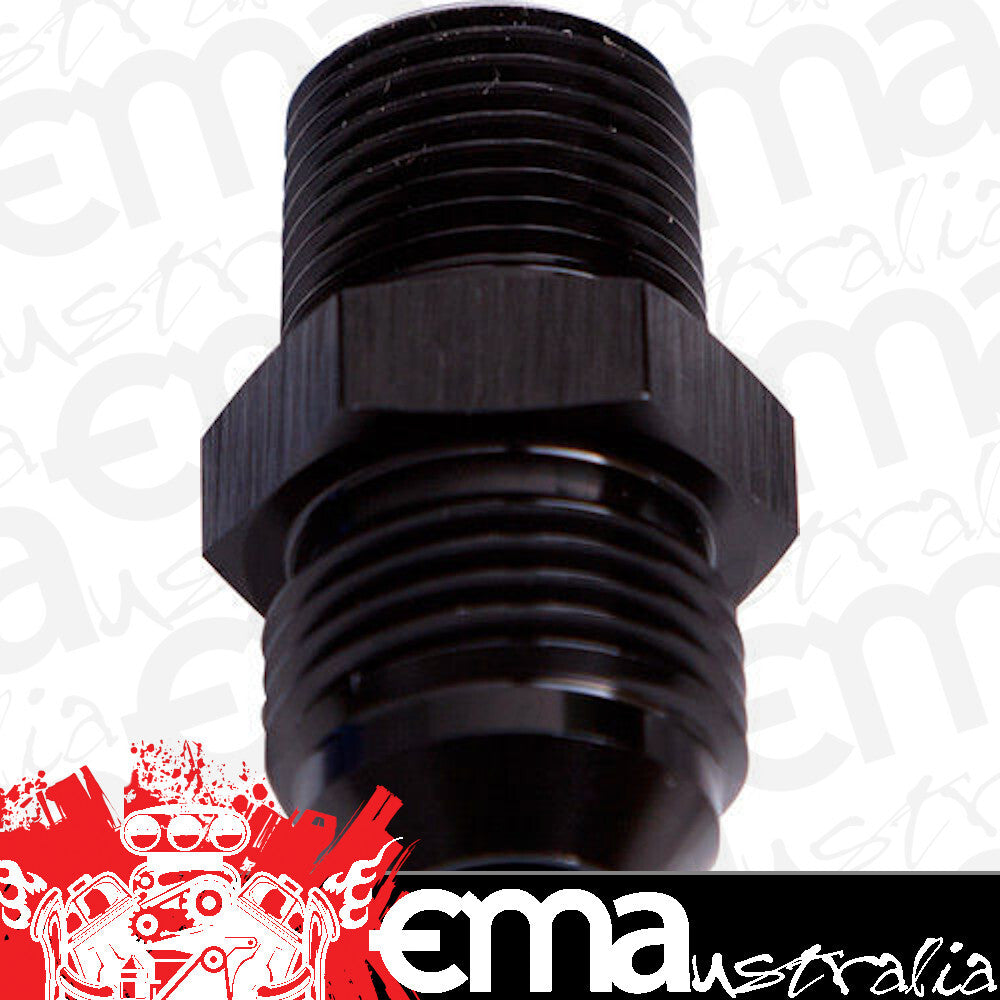 Aeroflow Performance Products AF816-08BLK Male Flare -8AN to 3/8" NPT Black Male Flare to NPT Adapte