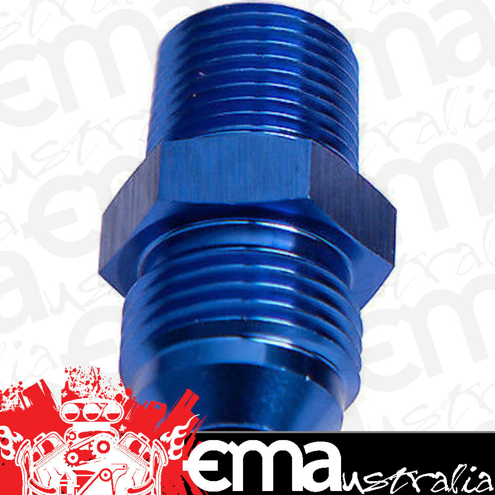 Aeroflow AF816-16 Male Flare -16AN to 1" NPT Blue Male Flare to NPT Adapter