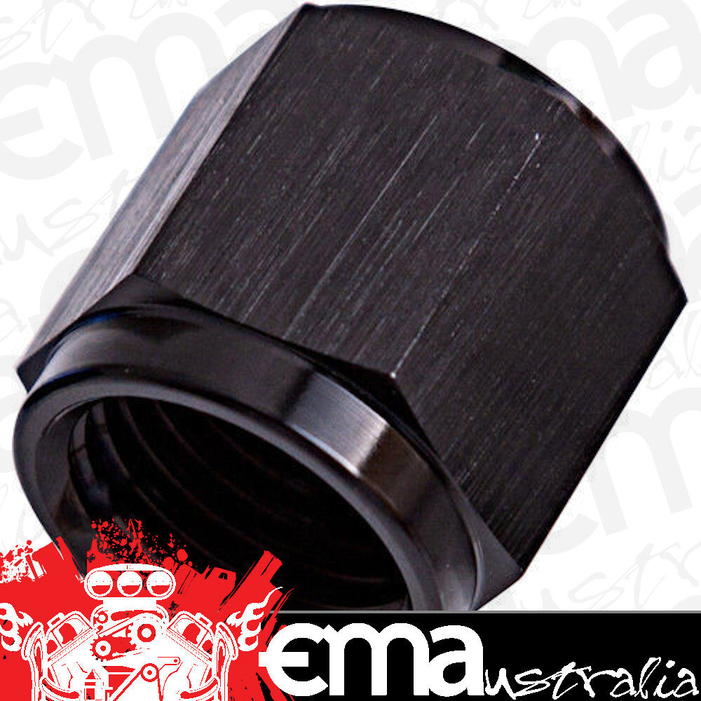 Aeroflow AF818-06BLK Tube Nut -6AN to 3/8" Tube Black -6AN to 3/8" Hard Line