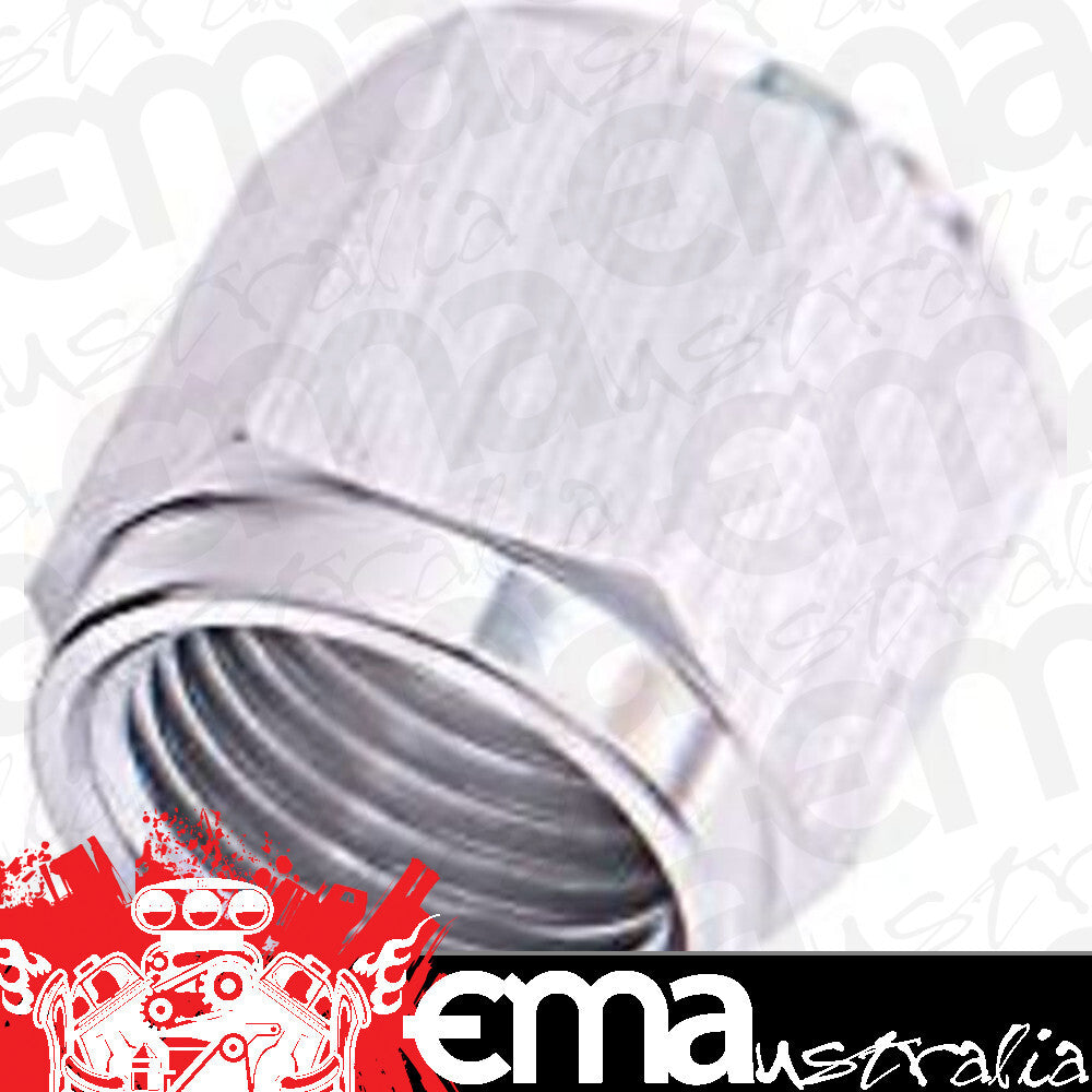 Aeroflow AF818-06S Tube Nut -6AN to 3/8" Tube Silver -6AN to 3/8" Hard Line