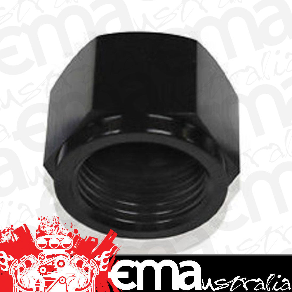 Aeroflow AF820-20BLK Flare Cap Female -20AN Black -20AN Female Blank Off