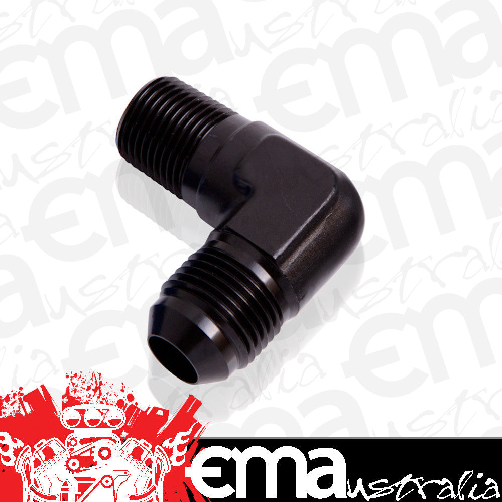 Aeroflow AF822-16BLK Male 90 Deg 3/4" NPT to -16AN Black Male NPT to AN 90 Deg