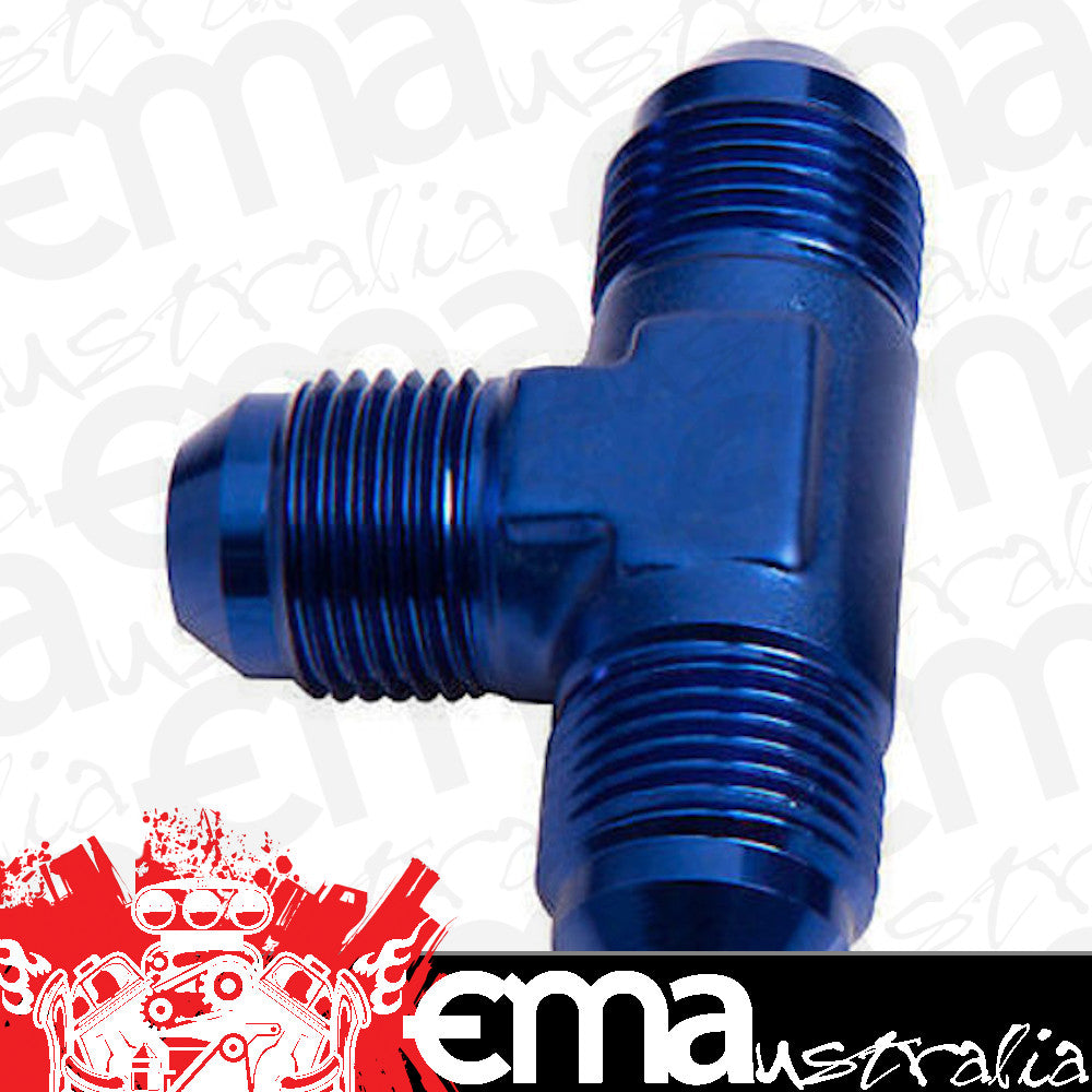 Aeroflow AF824-16 Male Flare Tee -16AN Blue All Sides Male An