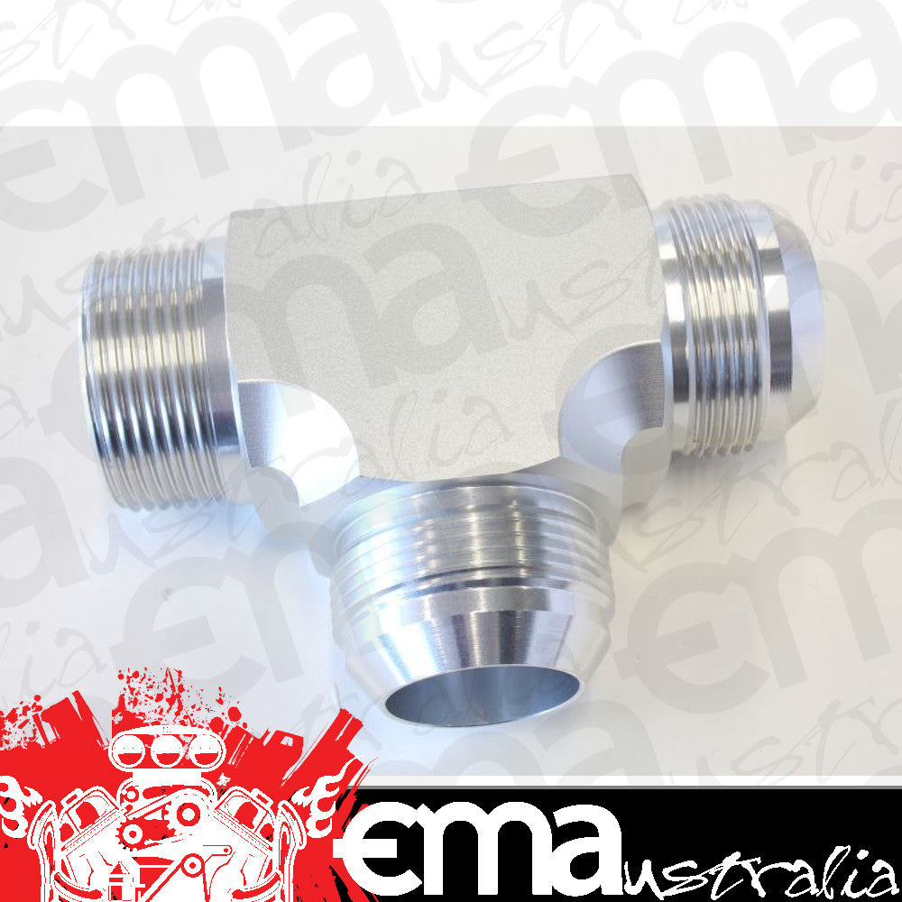 Aeroflow AF826-20S Tee -20AN with 1-1/4" NPT On Silver AN Tee with NPT On Run