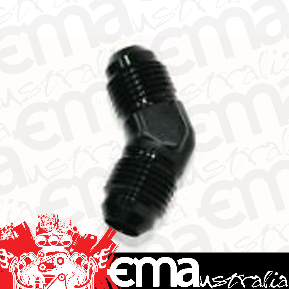 Aeroflow AF827-16BLK 45 Deg Male -16AN Flare Union Black Male to Male