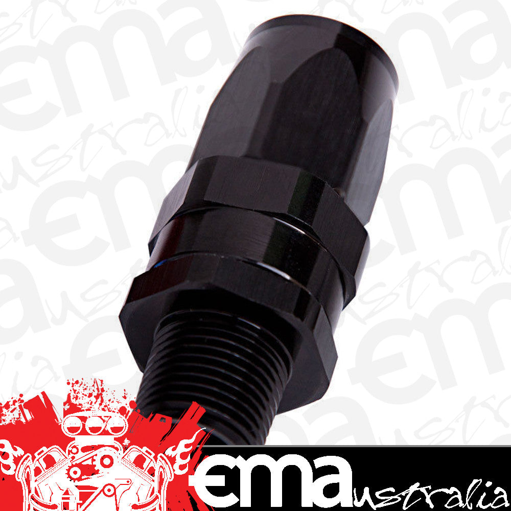 Aeroflow AF830-12-12BLK Male 3/4" NPT Straight To-12Anblack Full Swivel Straight