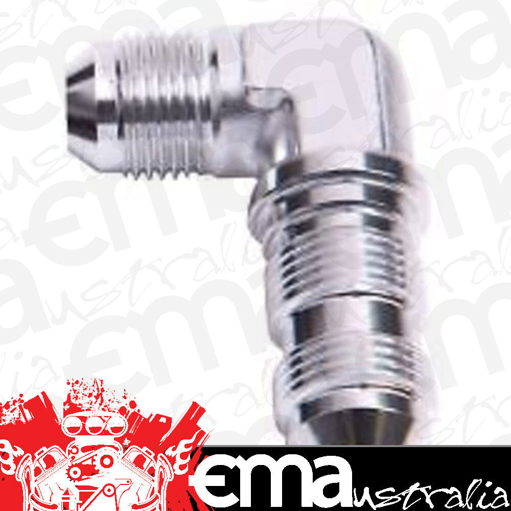 Aeroflow Performance Products AF833-04S 90 Deg Bulkhead -4AN Silver Bulkhead Nut Seperate