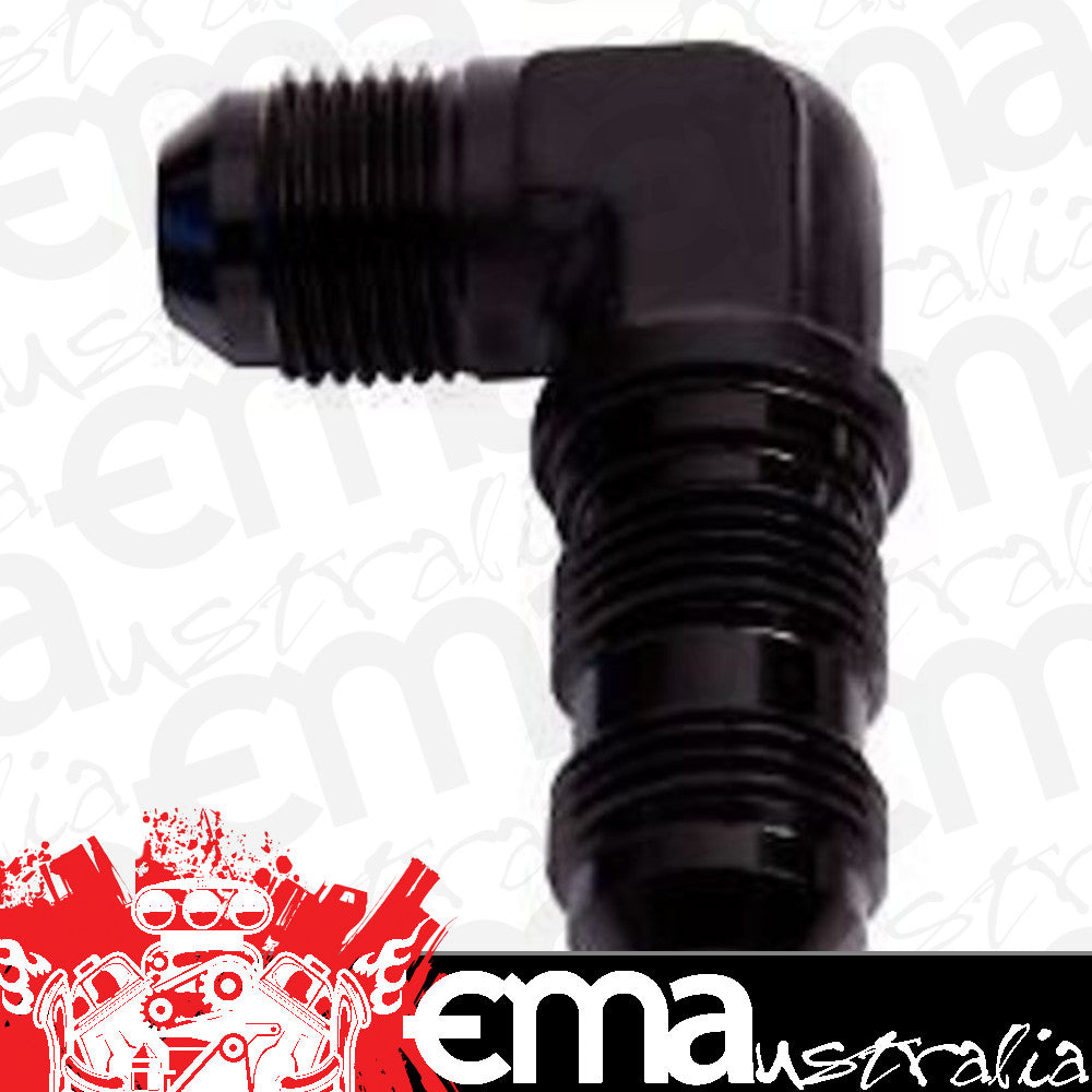 Aeroflow AF833-10BLK 90 Deg Bulkhead -10AN Black Bulkhead Nut Seperate