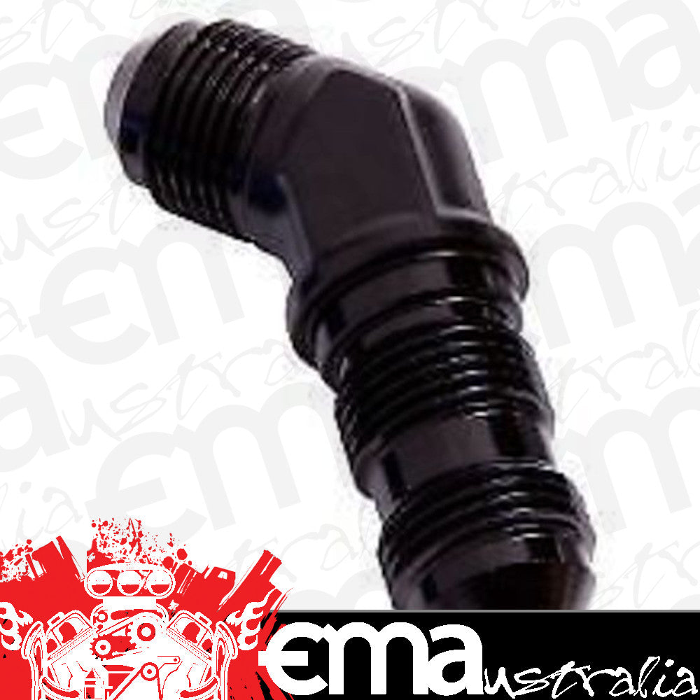 Aeroflow AF837-20BLK 45 Deg Bulkhead -20AN Black Nut Seperate