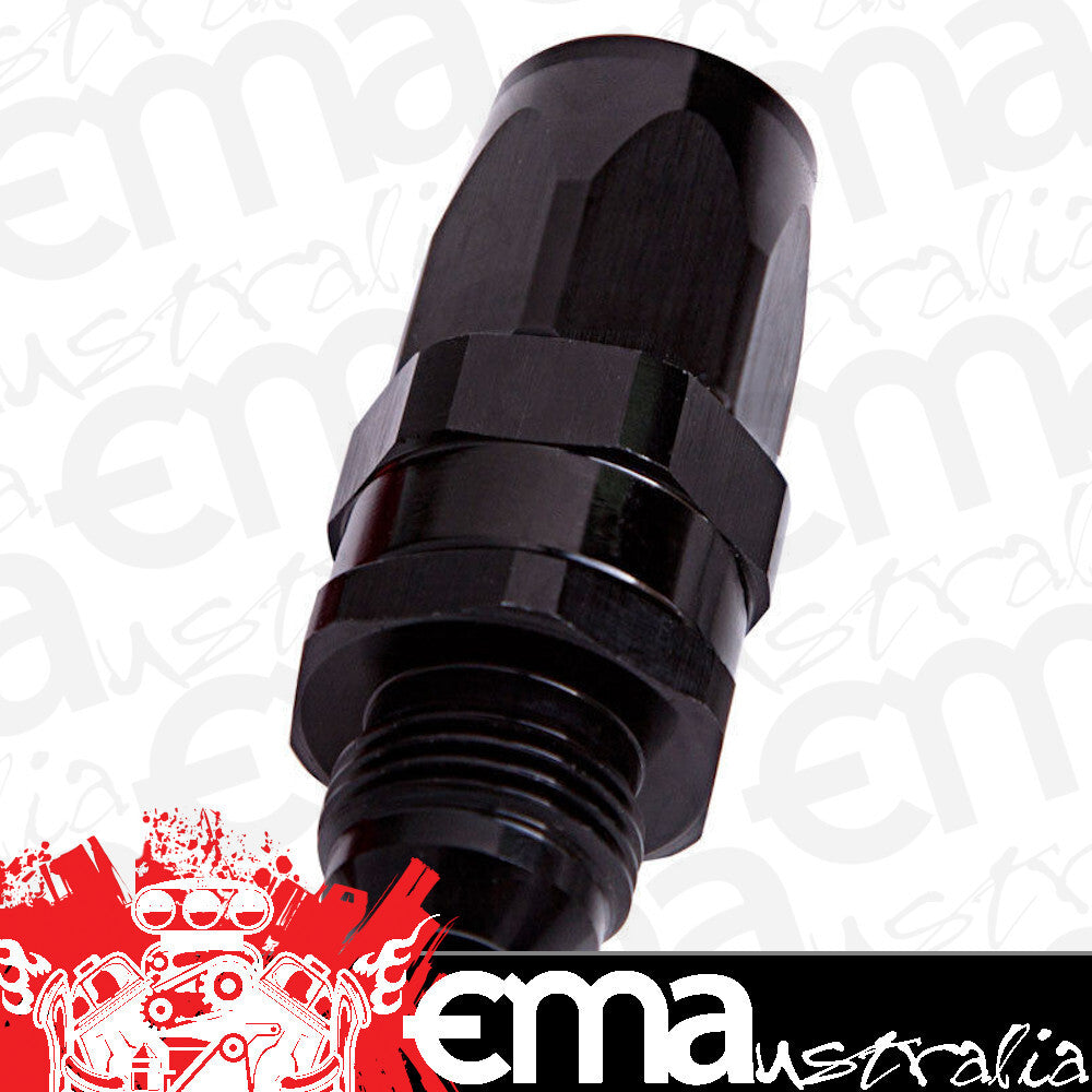 Aeroflow Performance Products AF840-08BLK Male -8AN to -8AN Hose End Black Straight Male to Male