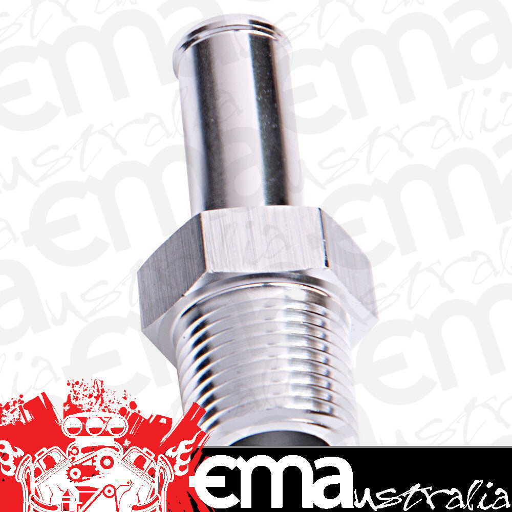 Aeroflow AF841-04S Male 1/8" NPT to 1/4" Barb Silver Straight Male to Male