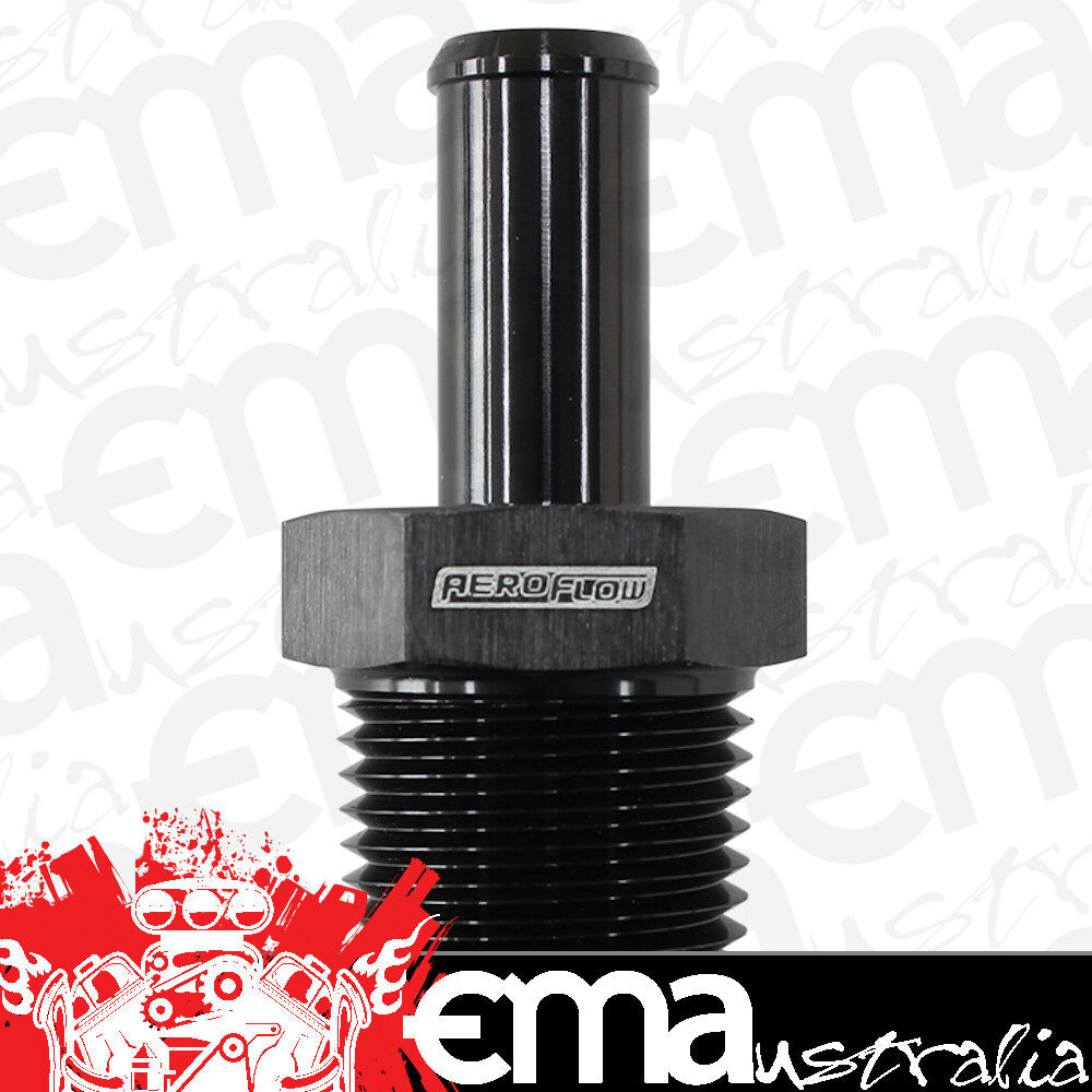 Aeroflow AF841-06-10ANBLK Male 3/8" NPT to -10 100/450 Series Braided Hose AN Size
