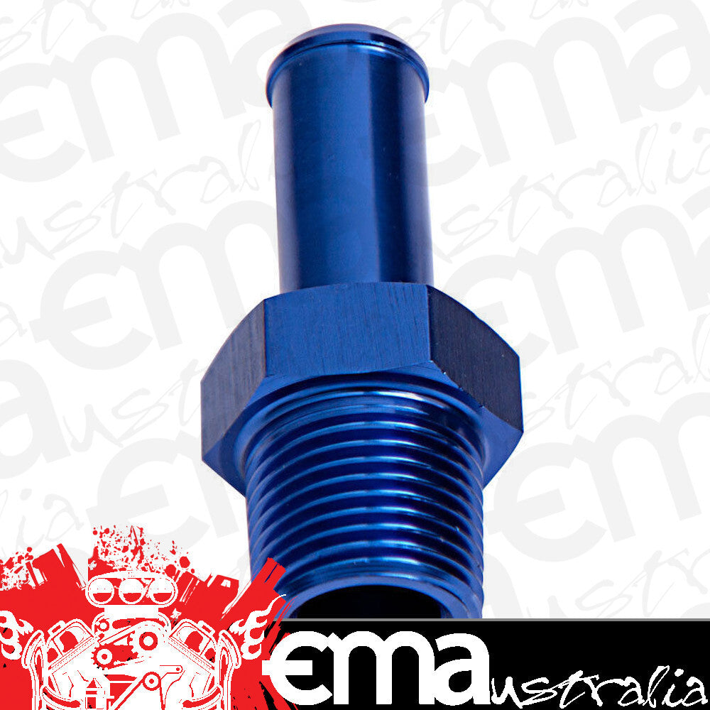 Aeroflow AF841-08-06 Male 1/2" NPT to 3/8" Barb Blue Straight Male to Male