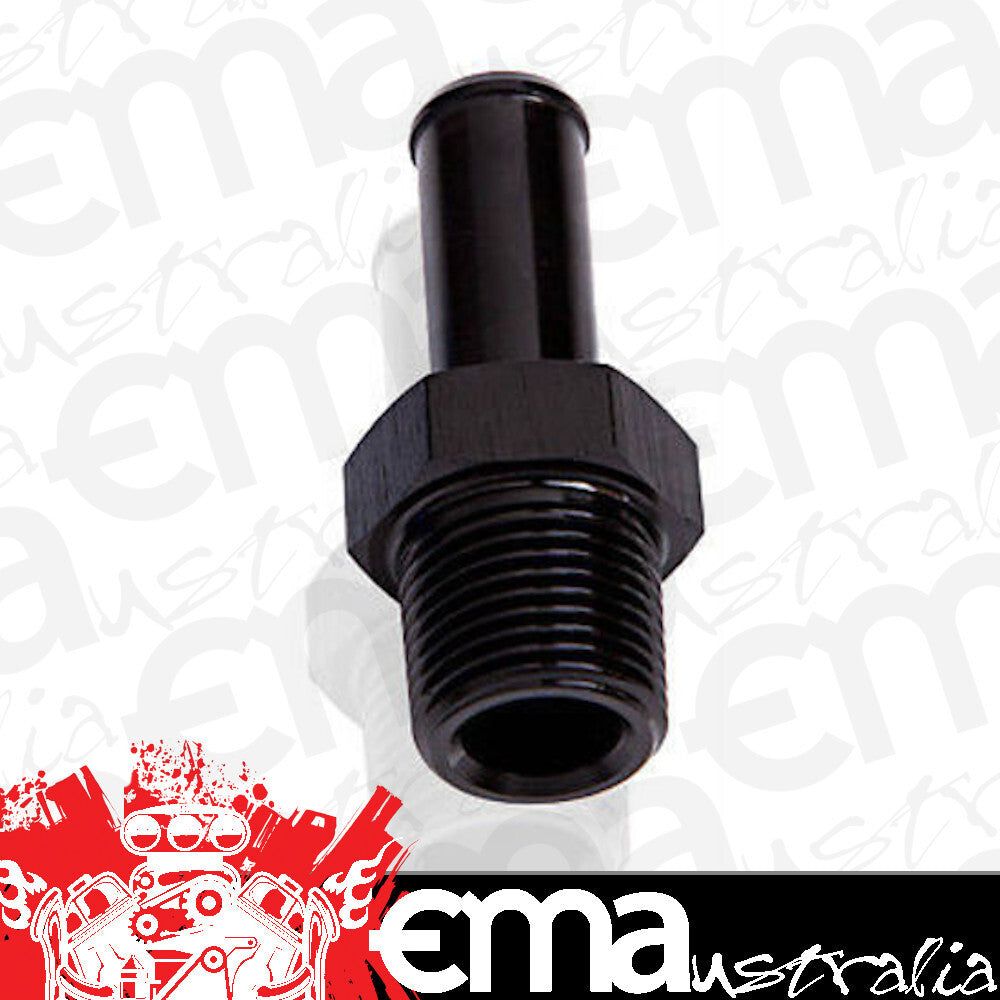 Aeroflow AF841-08-08BLK Male 1/2" NPT to 1/2" Barb Black Straight Male to Male