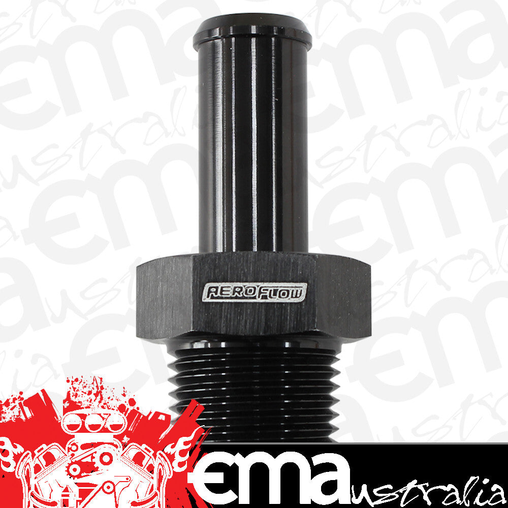 Aeroflow AF841-08ANBLK Male 3/8" NPT to -8 100 / 450 Series Braided Hose AN Size